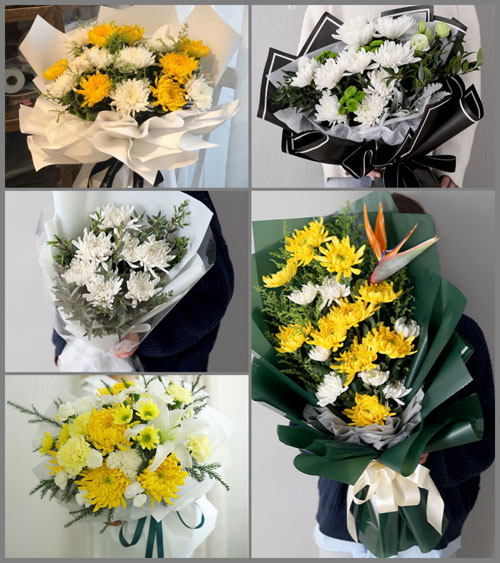 山东聊城莘县张寨镇白事花束代送